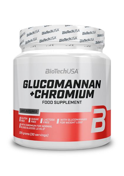 BioTech USA Glucomannan + Chromium, 225g