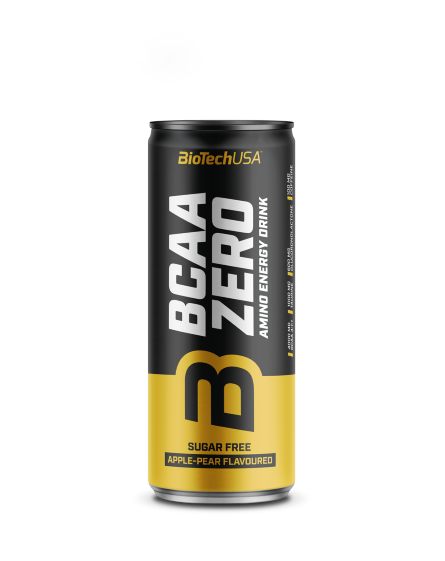 BioTech USA BCAA Zero Amino Energy Drink, 330 ml Dose - Apple-Pear Flavoured