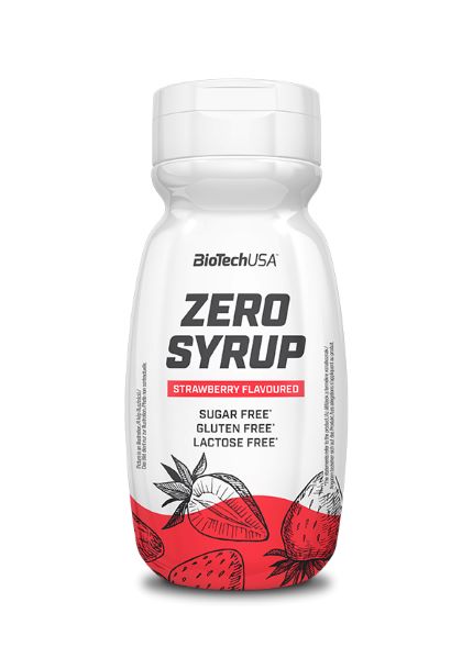 BioTech USA Zero Syrup, 320 ml Flasche - Erdbeere Sirup