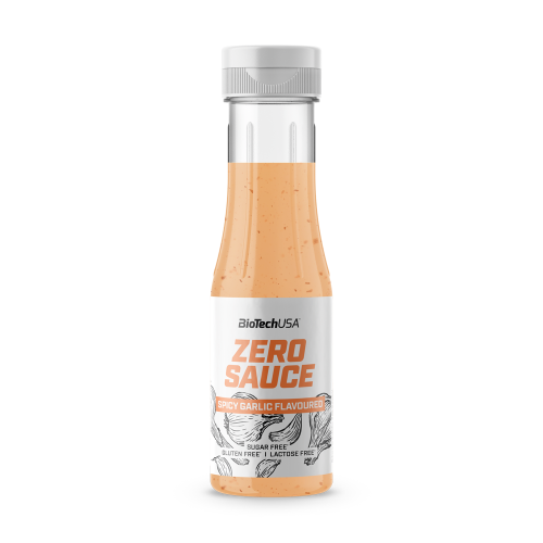 BioTech USA Zero Sauce, 350 ml Flasche - Spicy Garlic Sauce