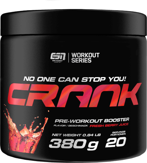 ESN Crank Pre-Workout Booster, 380 g - Berry Juice