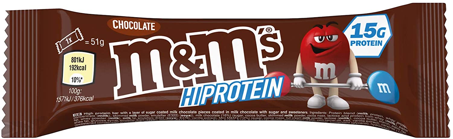 M & M Protein Bar Chocolate, 51 g