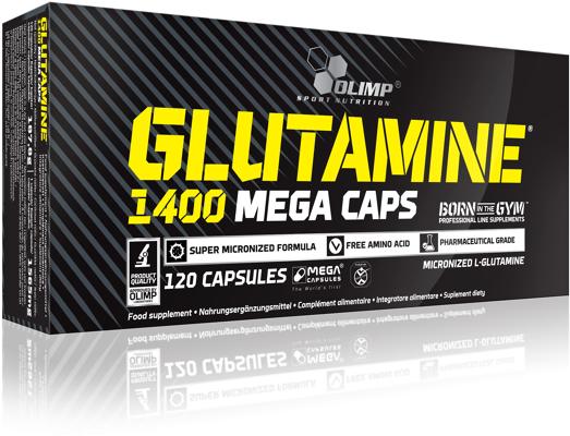 Olimp L-Glutamine 1400 Mega Caps, 120 Kapseln (SALE MHD 22.02.24)